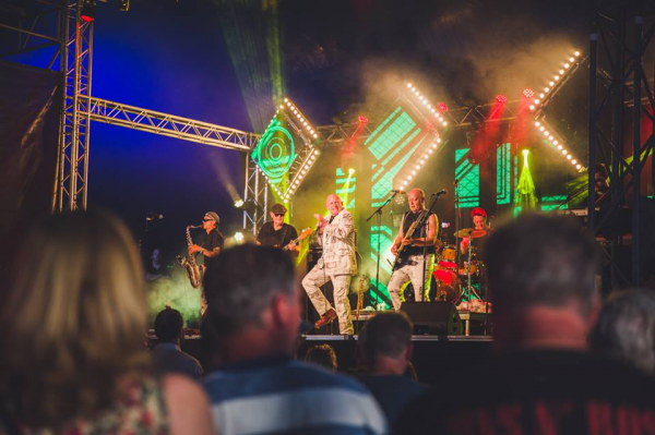 Madness tribute band 'Badness' Performing at a live venue bowing to their audience